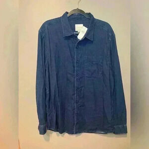 Men’s Denim Button Down American Eagle Long Sleeve Work Shirt NWT size XL